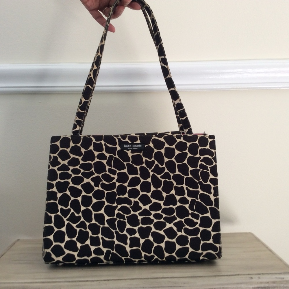 Vintage Kate Spade NY bag, made in Italy, satiny cloth lining, 1 inside pocket